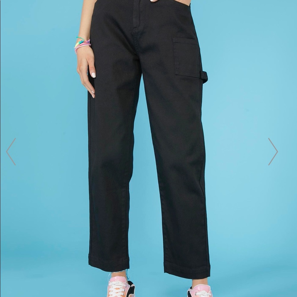 Delia Brand Army green carpenter style crop pant